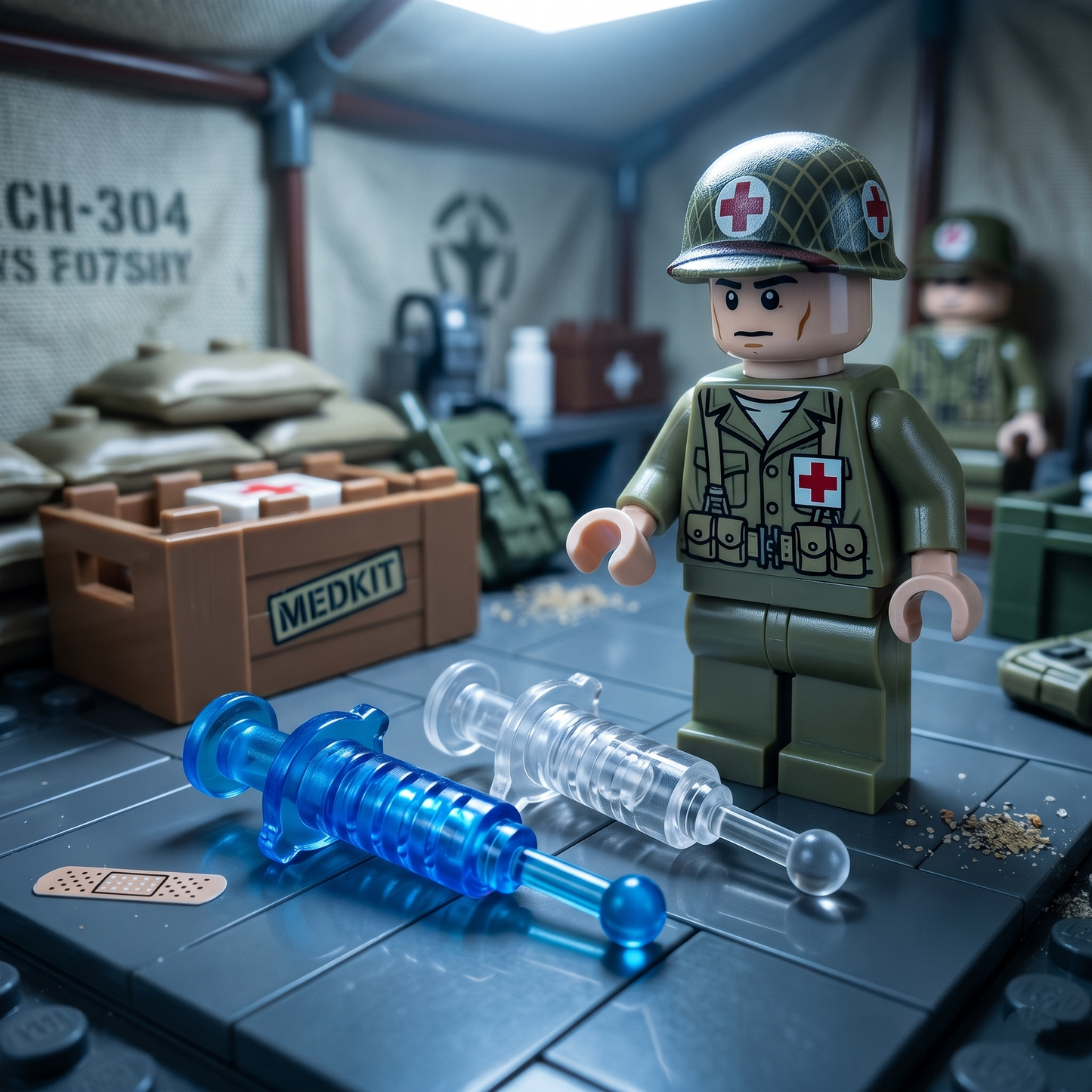Clear Transparent Syringe Accessory Minifigure