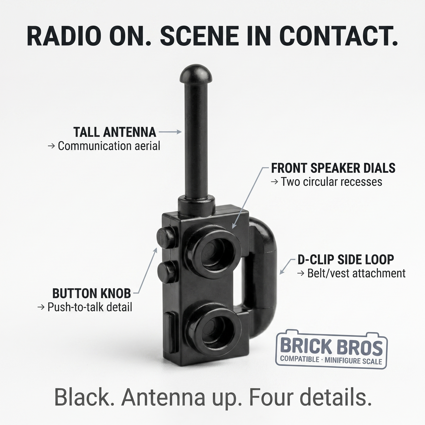 Black Radio Accessory Minifigure