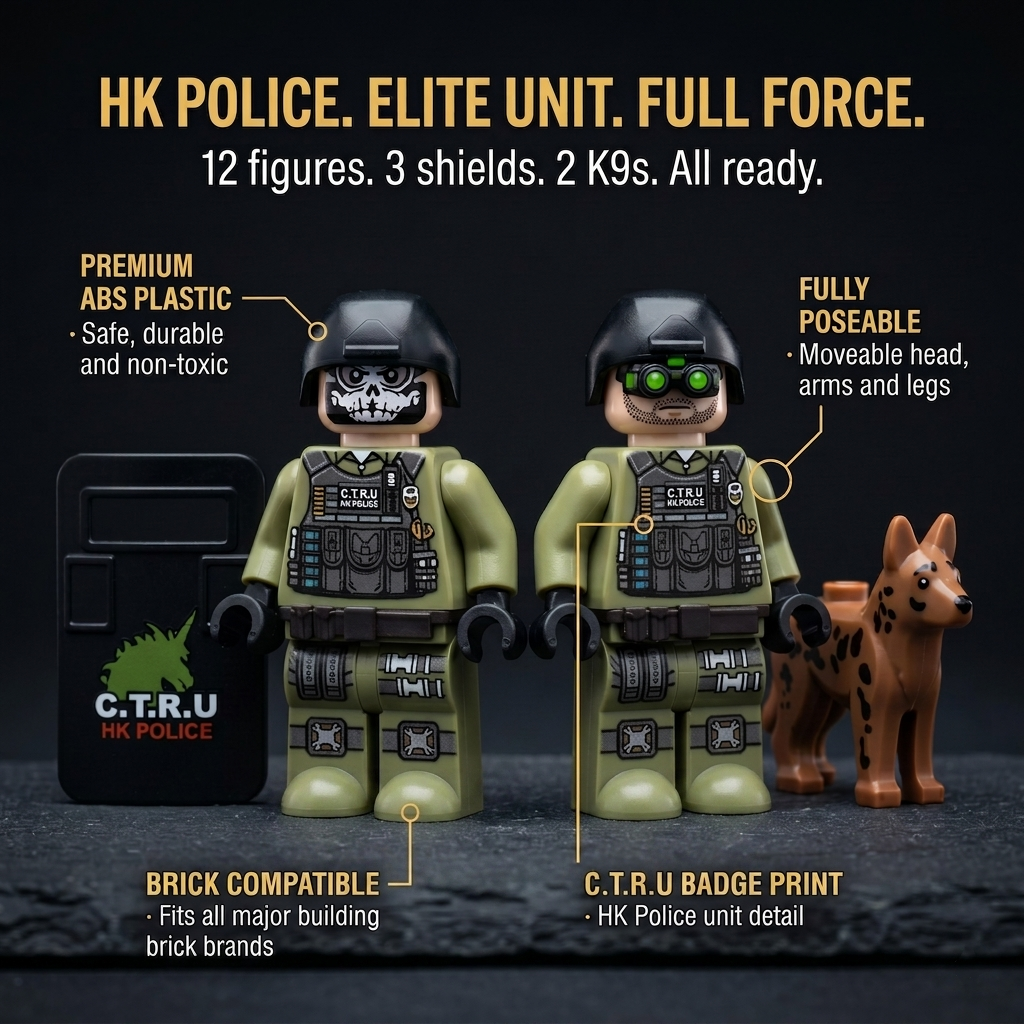 C.T.R.U HK Police Elite Unit — 12 Figures
