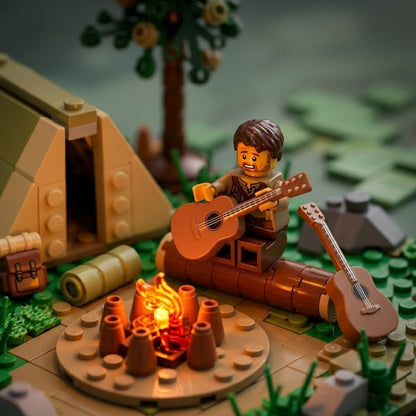 Brown Acoustic Guitar Minifigure