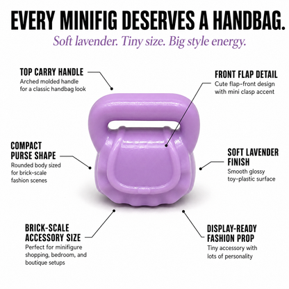 Soft Lavender Compact Purse Minifigure