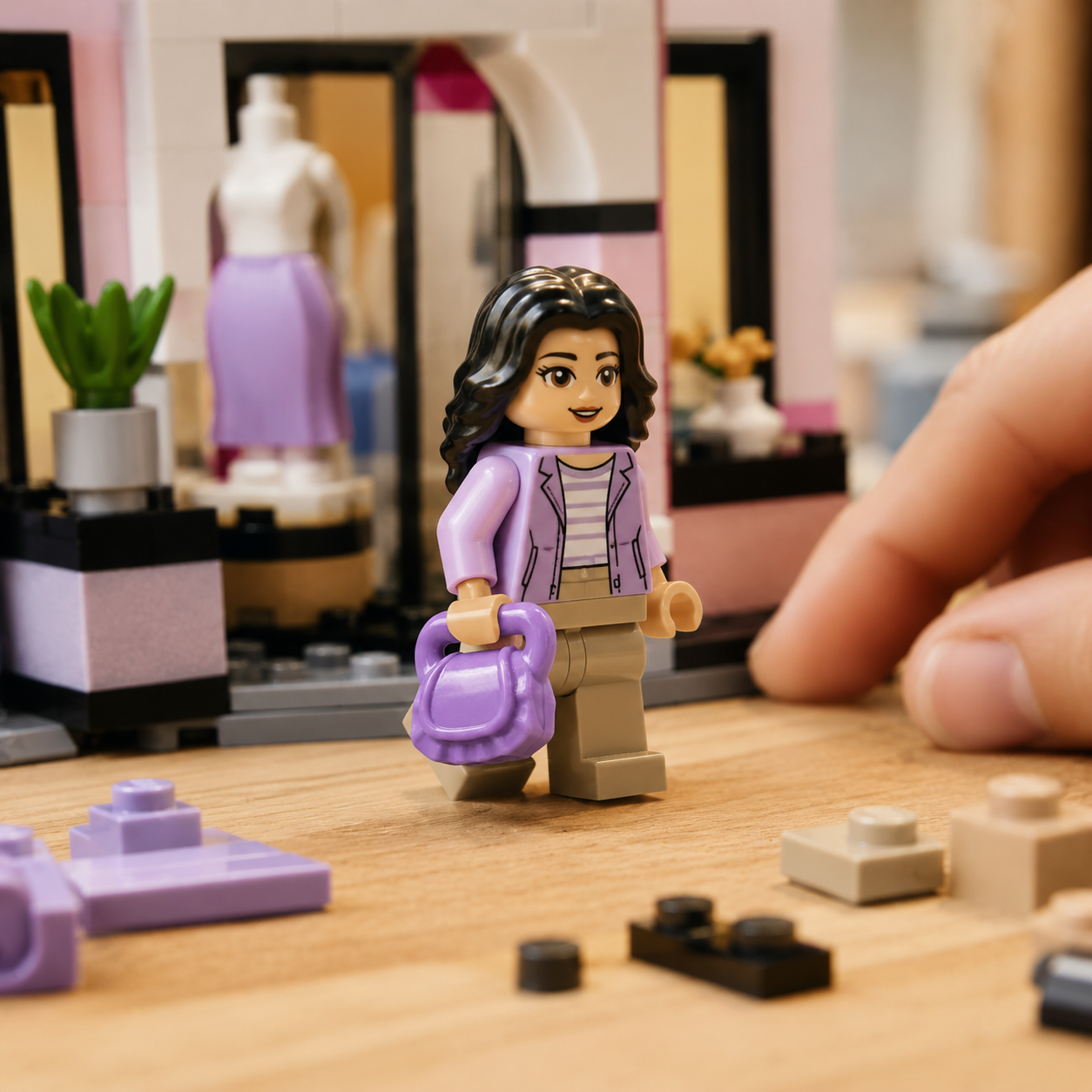 Soft Lavender Compact Purse Minifigure