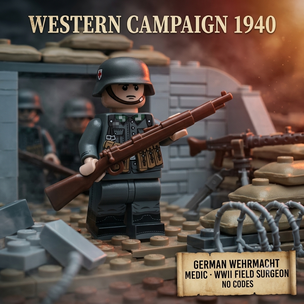 WWII German Infantry Soldier Collectible Minifigure