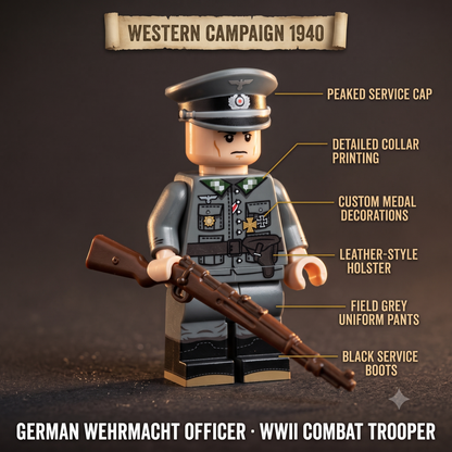 WWII German Officer Commander Collectible Minifigure