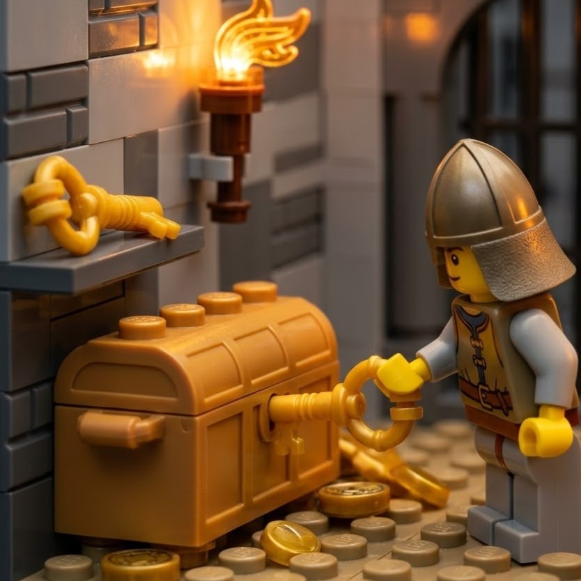 Golden Yellow Mini Key Accessory Minifigure