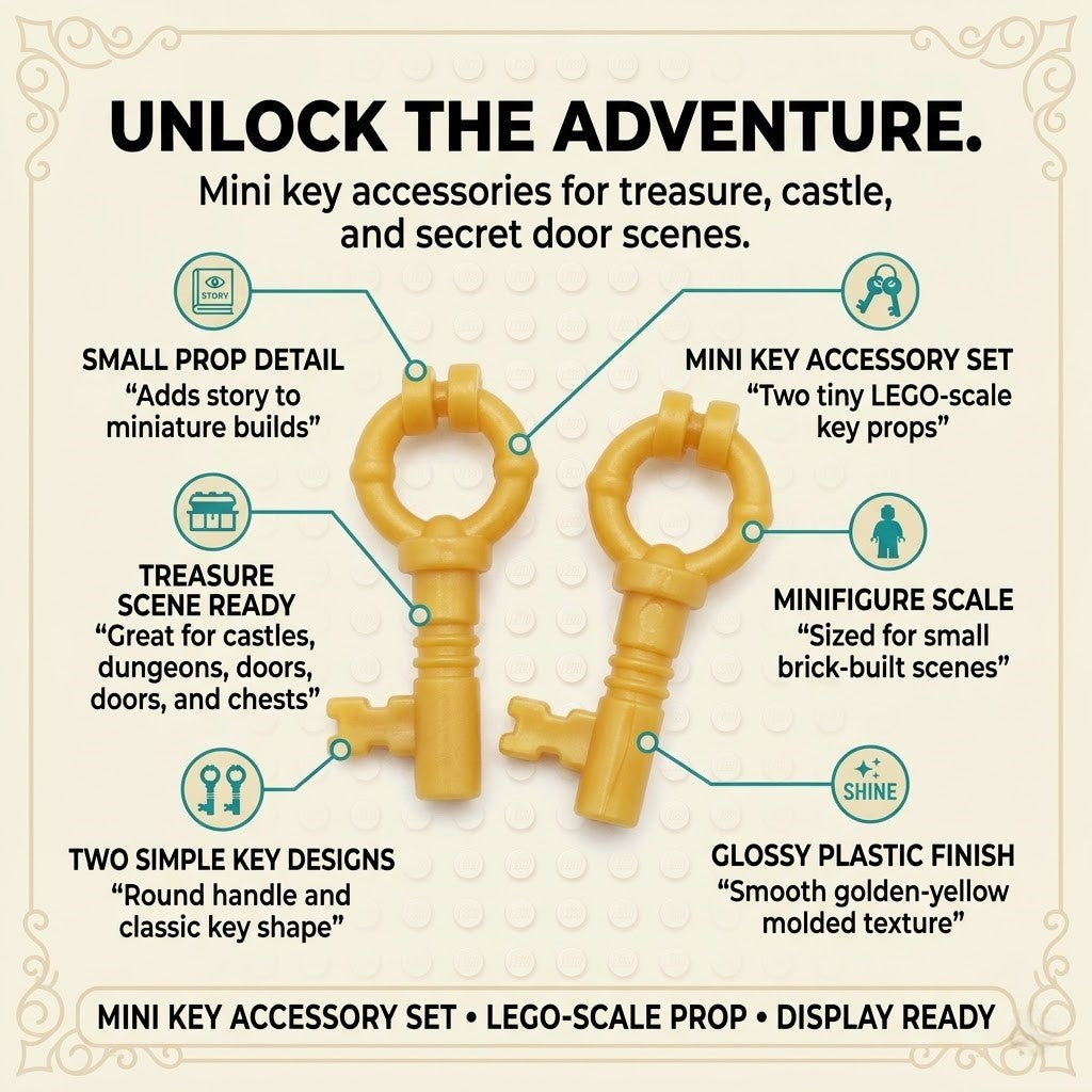 Golden Yellow Mini Key Accessory Minifigure