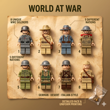WW2 Multi-Nation Set — 8 Soldiers