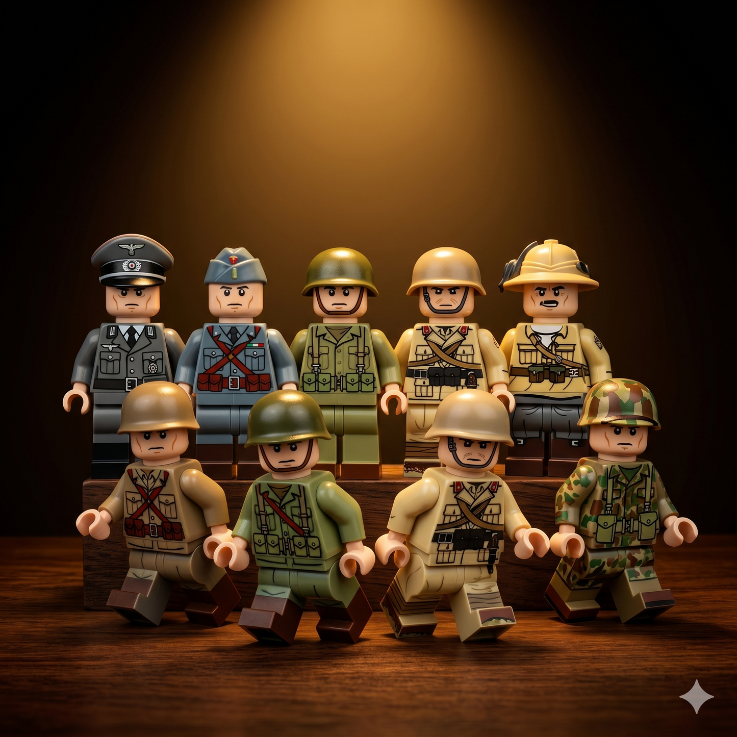 WW2 Multi-Nation Set — 8 Soldiers