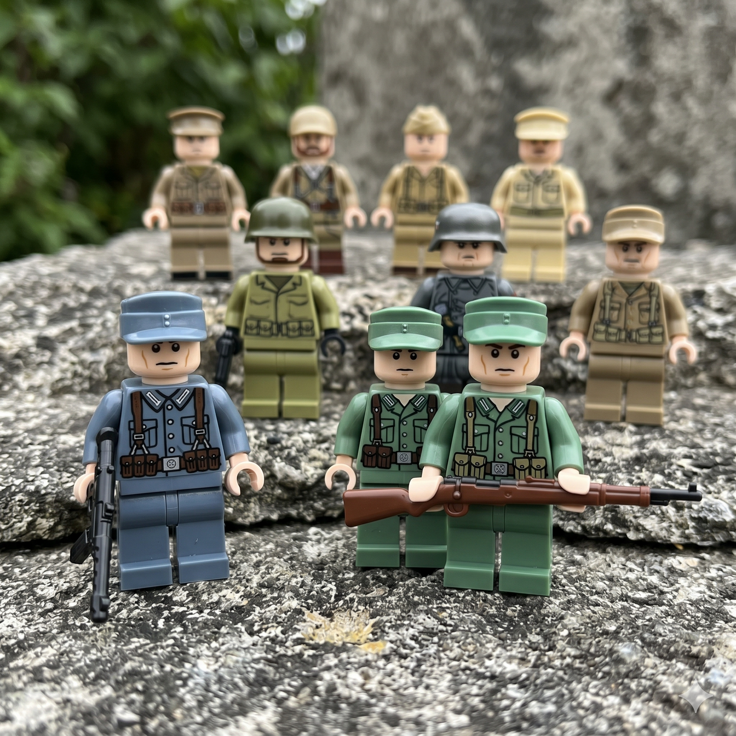 WW2 Multi-Nation Set — 8 Soldiers