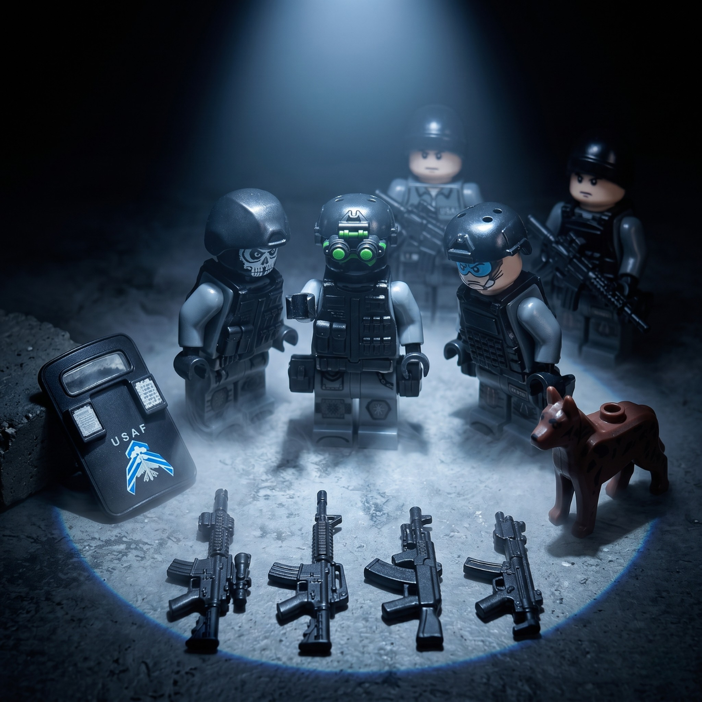 USAF Urban Ops Special Forces Set — 8 Night Ops Figures