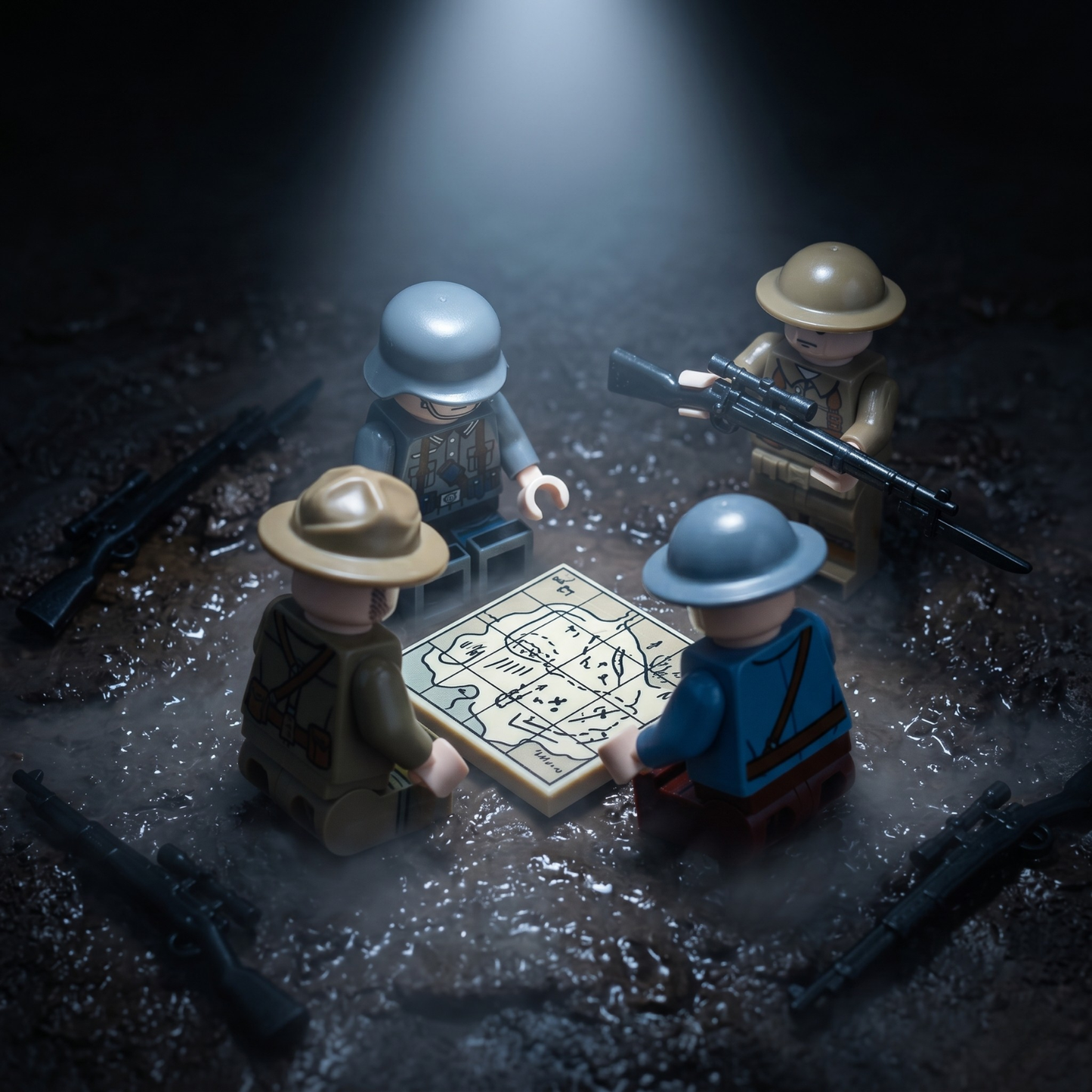 WWI/WW2 Multi-Nation Minifigures — 10 Figures