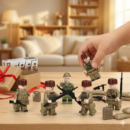 WW2 Desert Infantry Set — 8 Soldiers