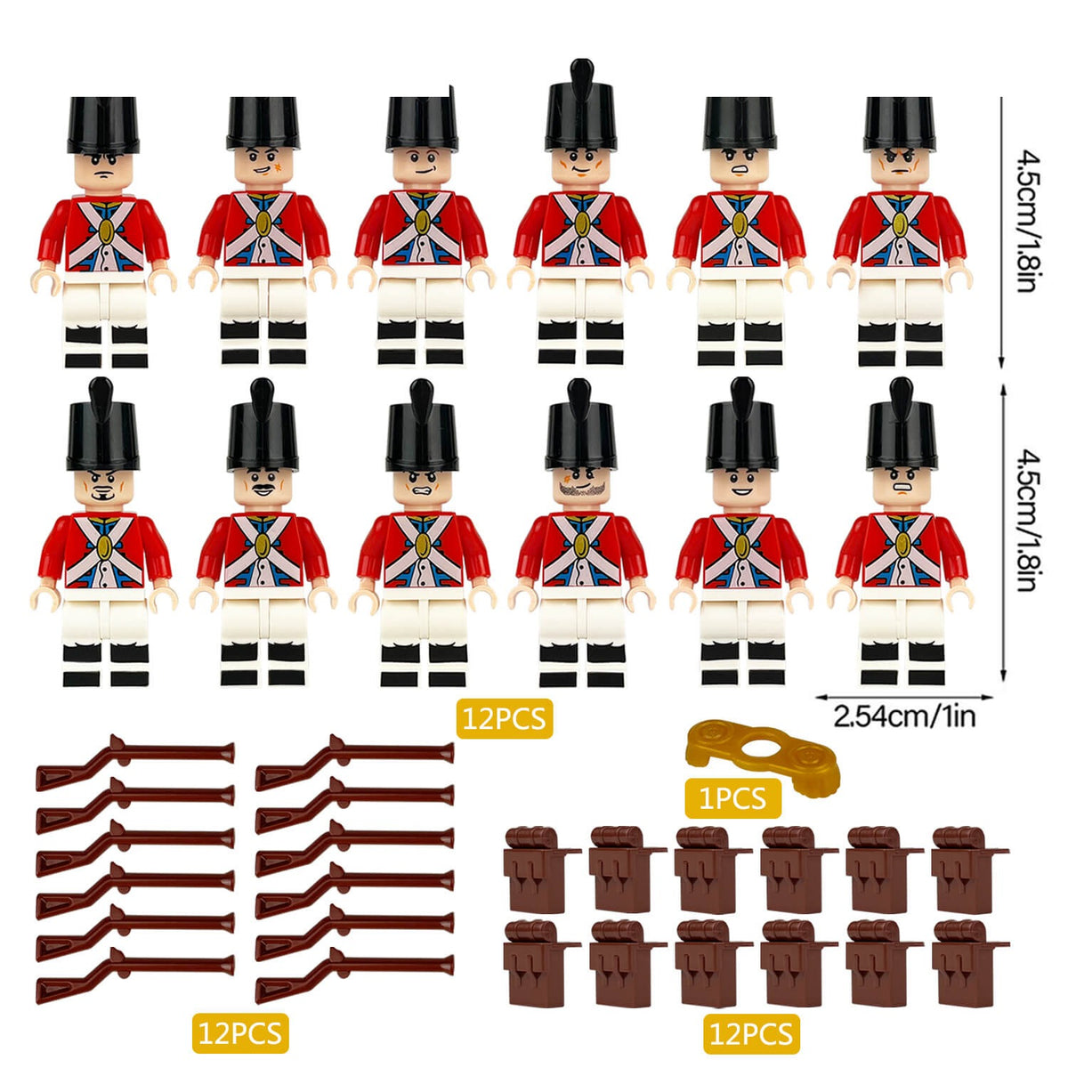 British Colonial Soldiers 12 Figure Army Set