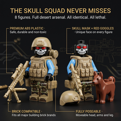 Skull Squad Desert Special Forces Set — 8 Figures