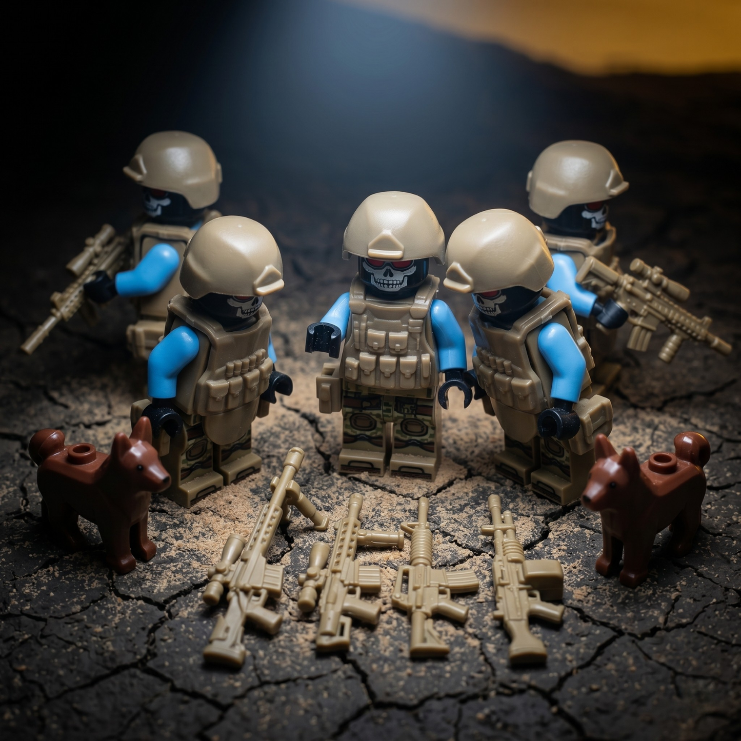 Skull Squad Desert Special Forces Set — 8 Figures