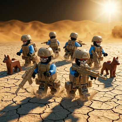Skull Squad Desert Special Forces Set — 8 Figures