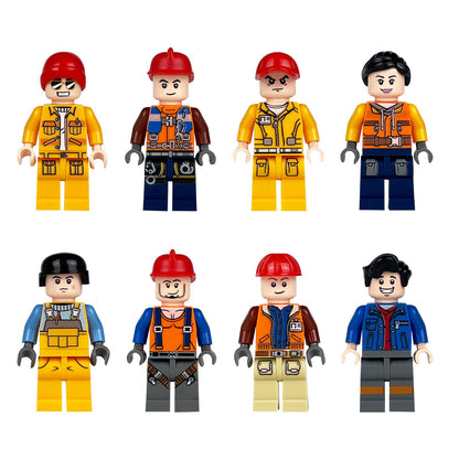 Construction Workers 12 Figure Site Crew Set