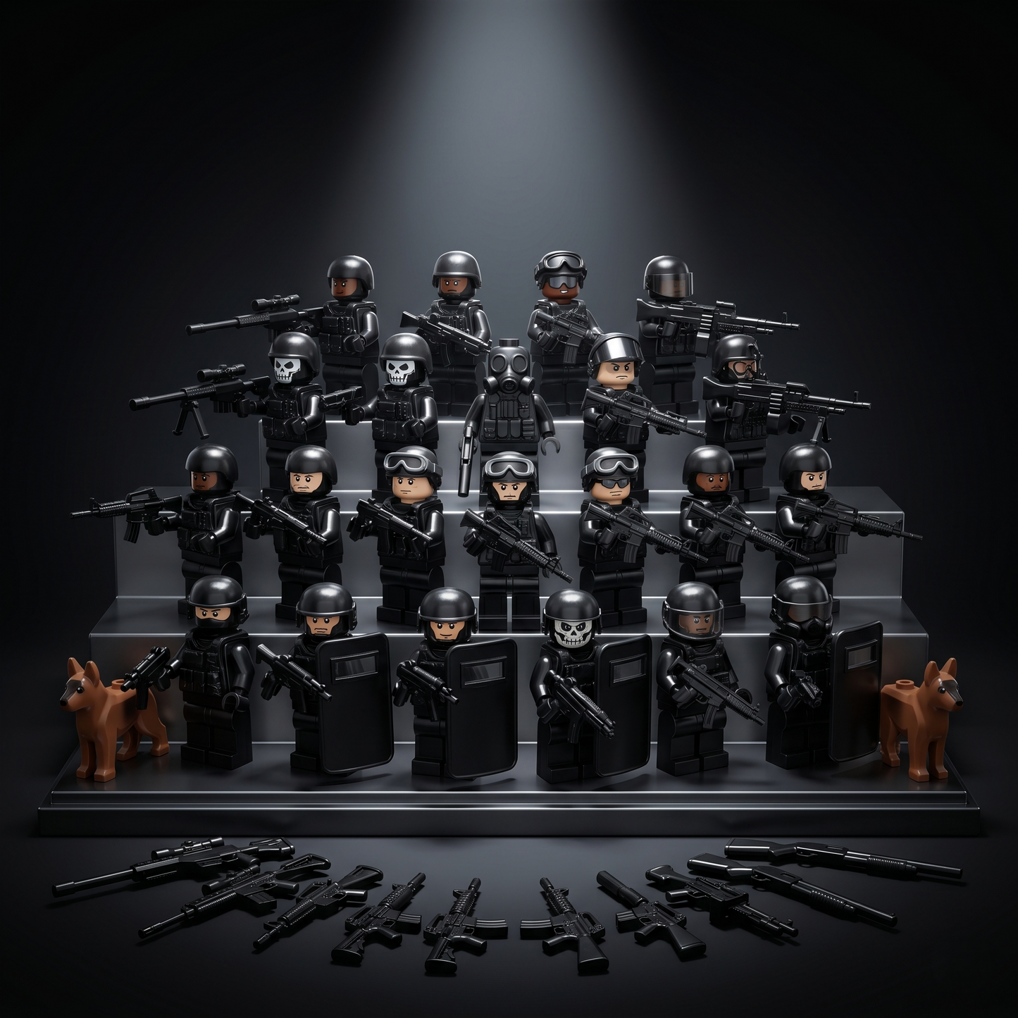 SWAT Police Minifigures Set — 18 Soldiers