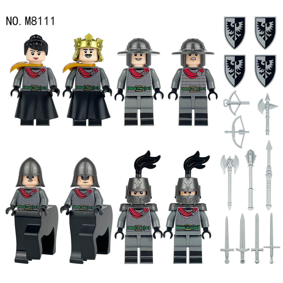 Woodland Raven Knights 8 Minifigure Set