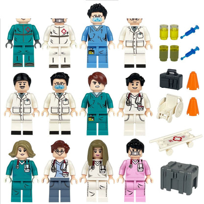 Doctors and Nurses 12 Figure Medical Team Set