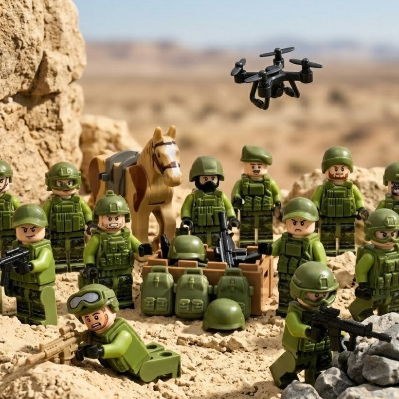 Green Forest Ops Special Forces Collectible Minifigure Collection