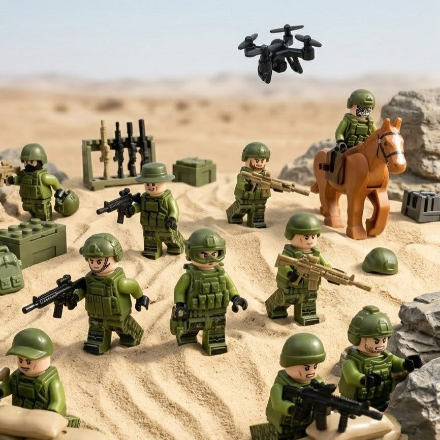 Green Forest Ops Special Forces Collectible Minifigure Collection