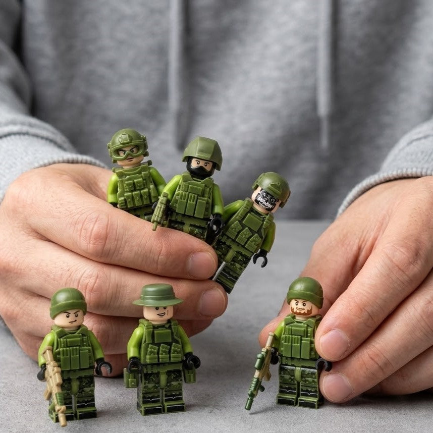 Green Forest Ops Special Forces Collectible Minifigure Collection