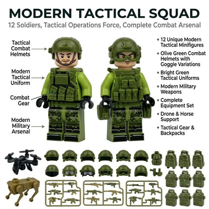Green Forest Ops Special Forces Collectible Minifigure Collection