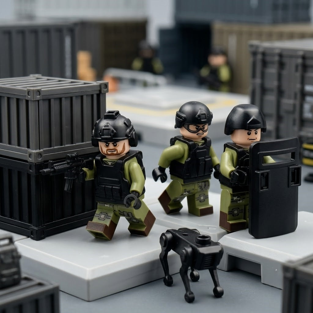 Green & Black Tactical Special Forces Collectible Minifigure Collection