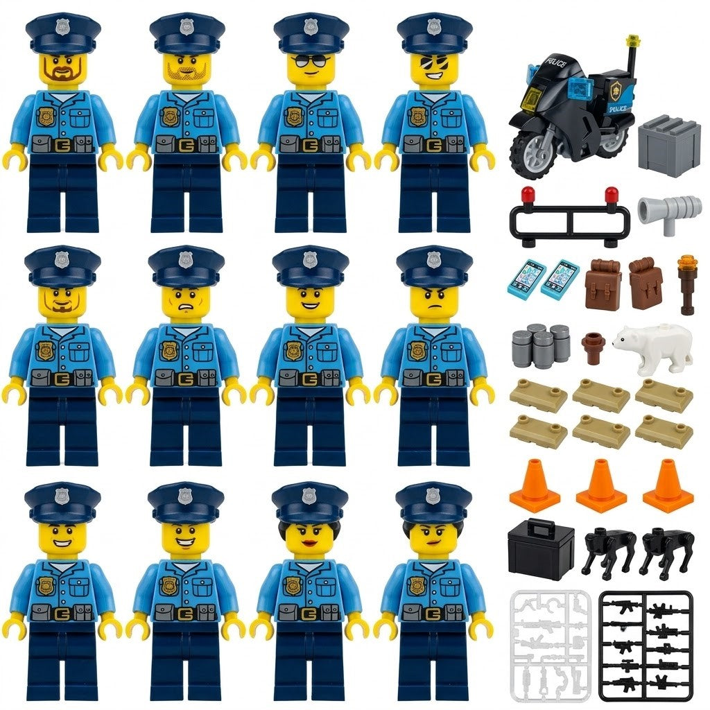 City Police Officer Collectible Minifigure Collection