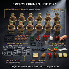 WW2 Soviet Field Forces Set — 12 Soldiers