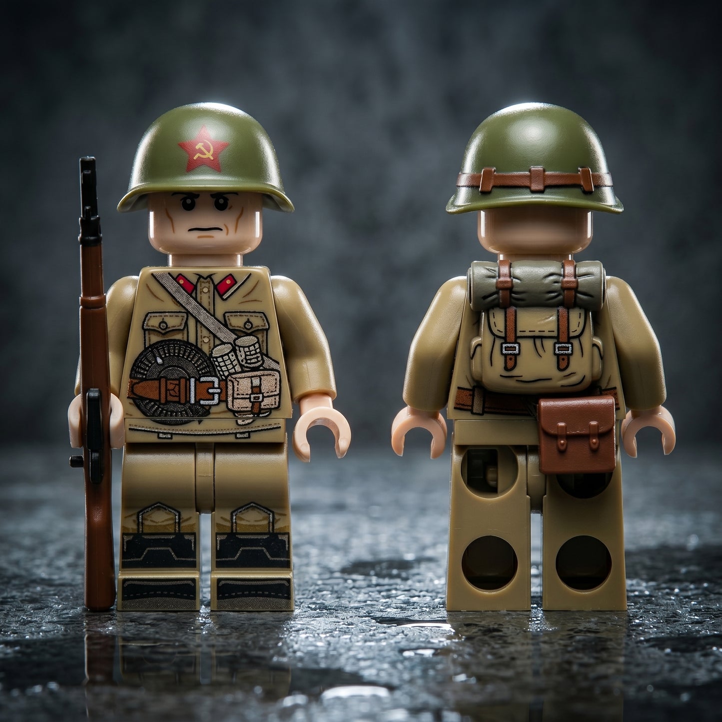 WW2 Soviet Field Forces Set — 12 Soldiers