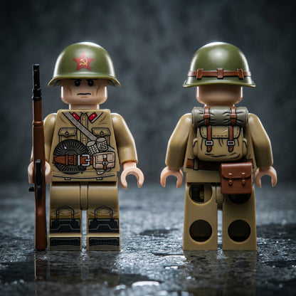 WW2 Soviet Field Forces Set — 12 Soldiers