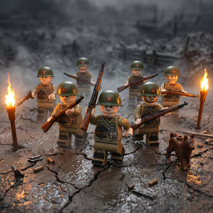 WW2 Soviet Field Forces Set — 12 Soldiers
