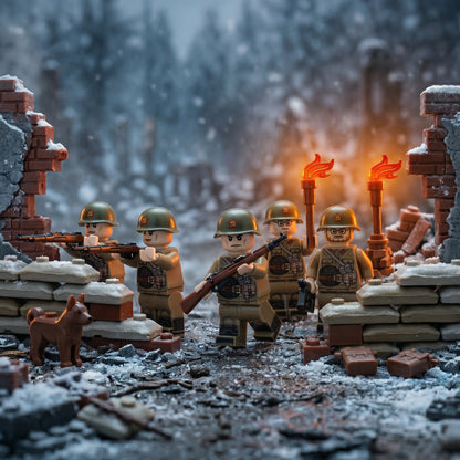 WW2 Soviet Field Forces Set — 12 Soldiers