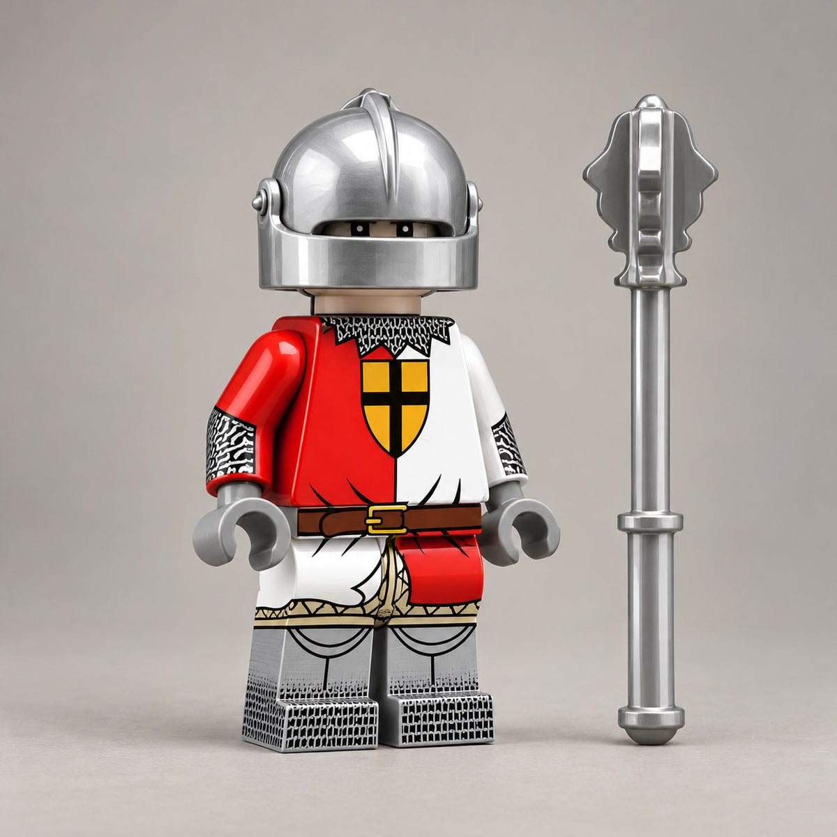 Red and White Armored Knight Minifigure product image