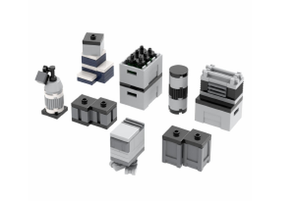 Sci-fi base detail parts, crates canisters and consoles