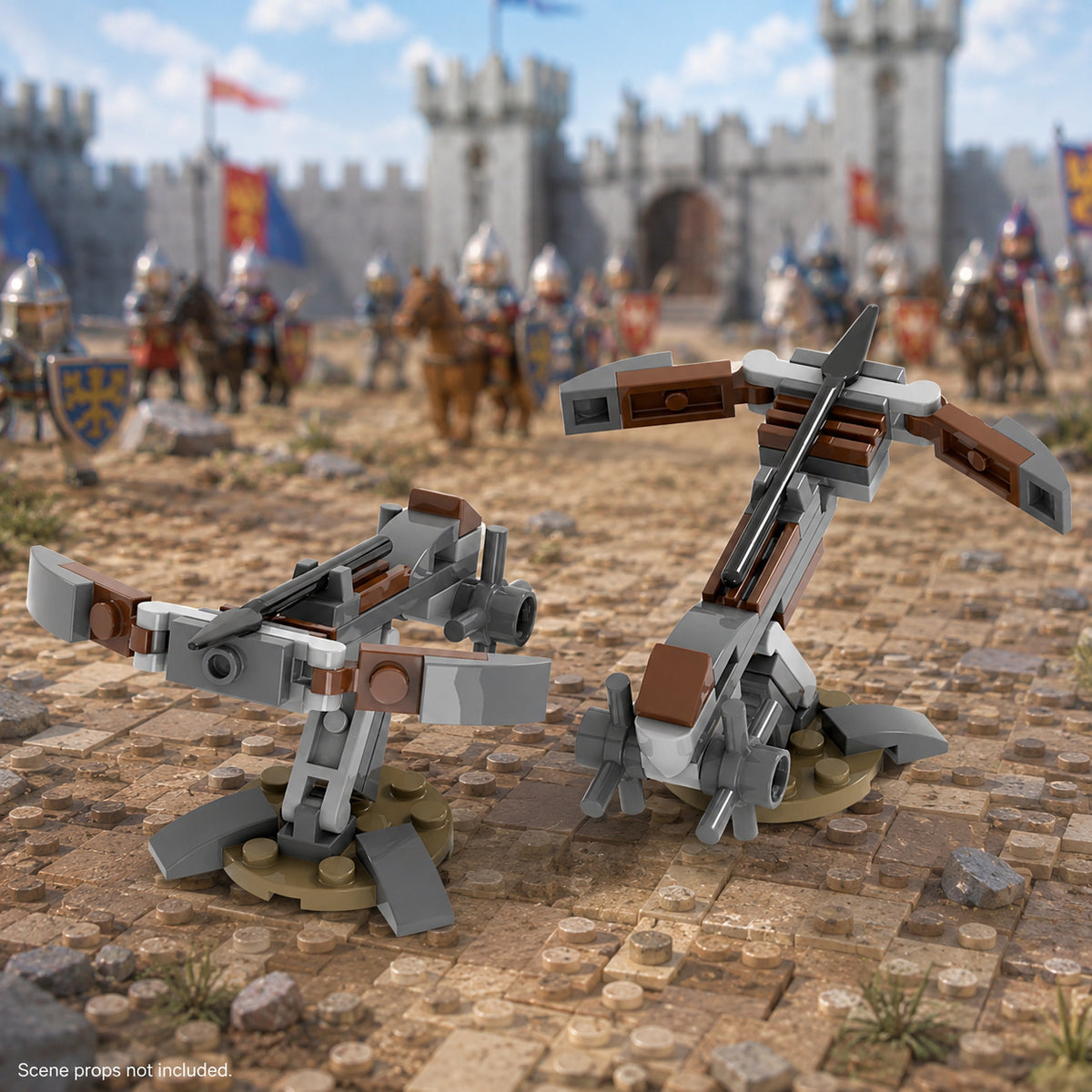 Orc Spear Launcher Pair in a battle scene; scene props not included