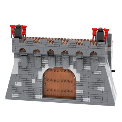Fortress Gate with Studded Wooden Doors
