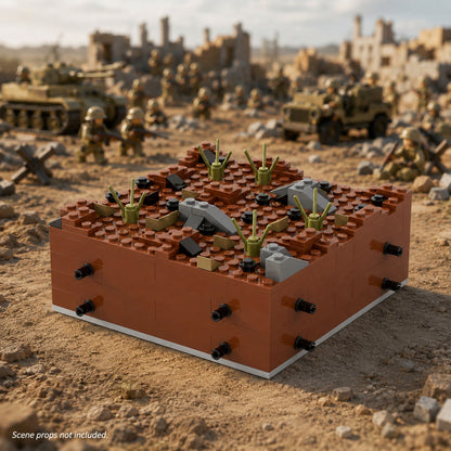 Open Ground Battlefield Base in a battle scene; scene props not included