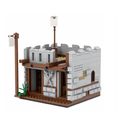 Medieval Stone Weapon Shop with Battlements product image