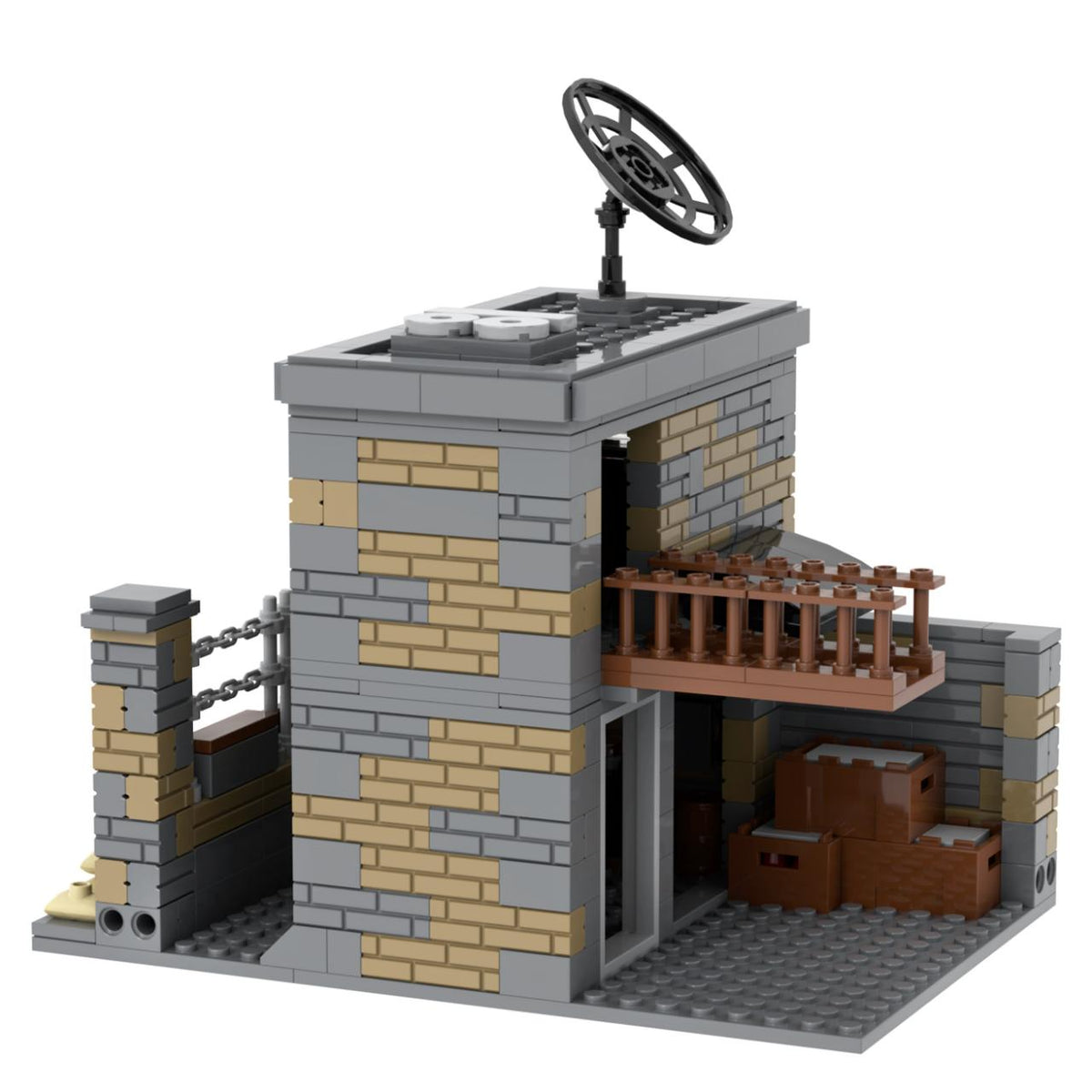 Brick Barracks with Roof Radar Dish product image