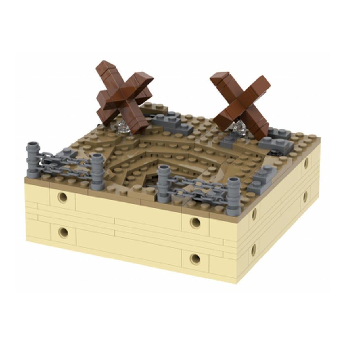 Shell Crater Tile with Two Tank Barricades product image
