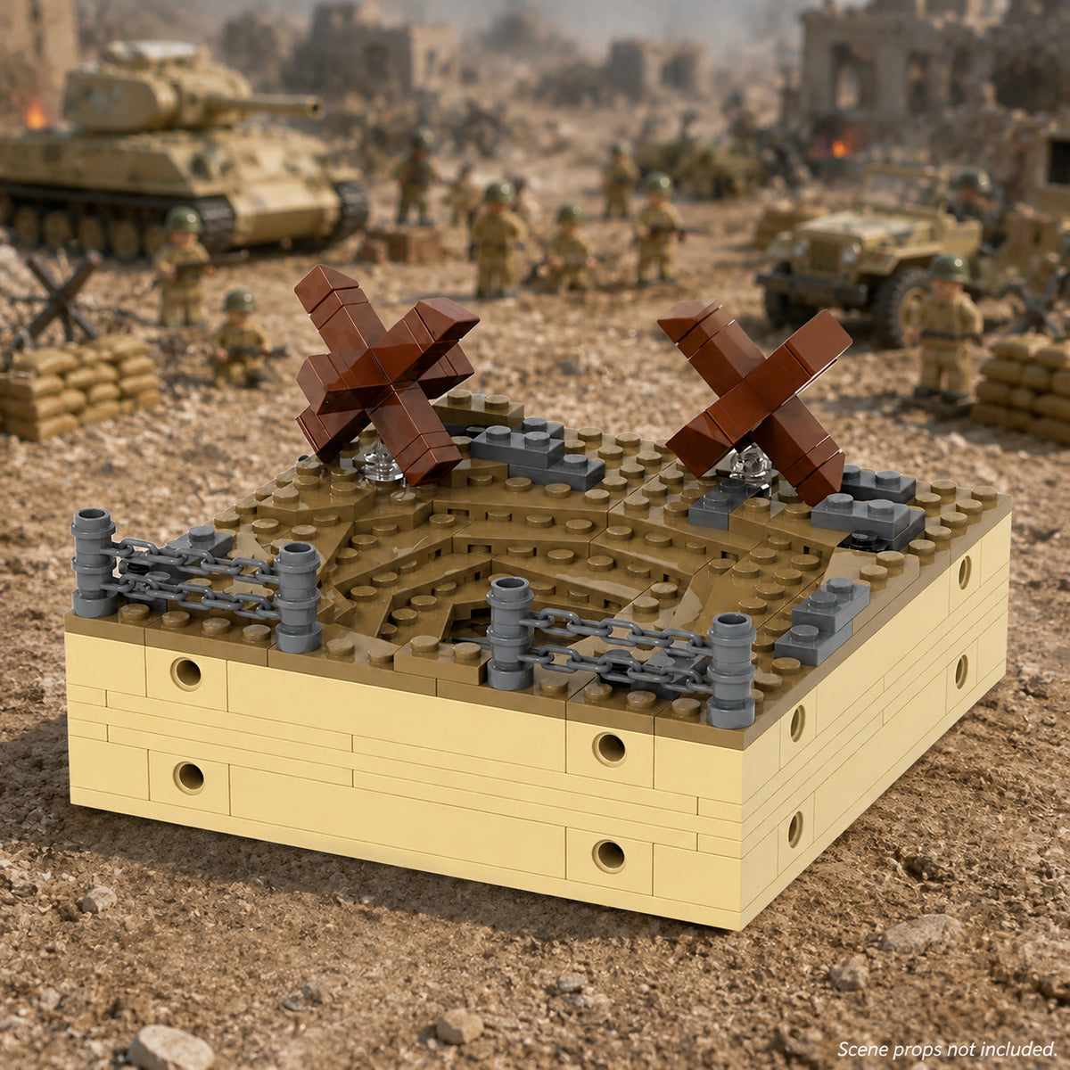 Shell Crater Base, Two Obstacles in a battle scene; scene props not included