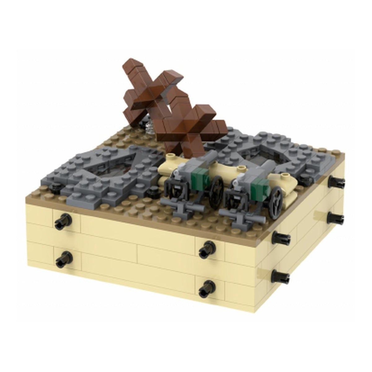 Rubble Terrain Tile with Tank Barricade product image