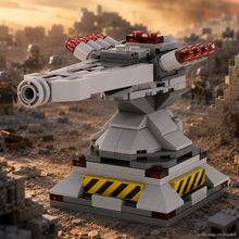 Energy Cannon Turret in a battle scene; scene props not included