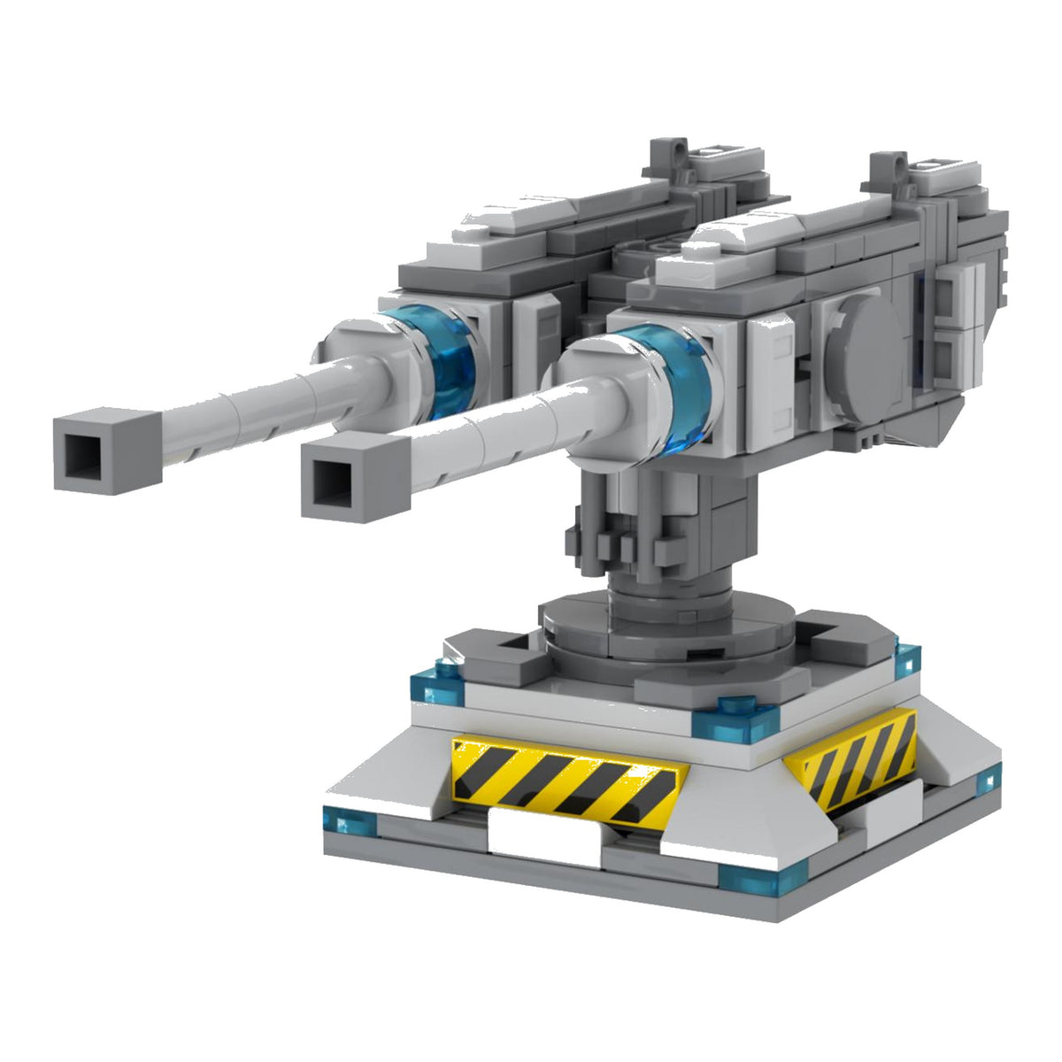 Double-Barrel Cluster Cannon brick build kit