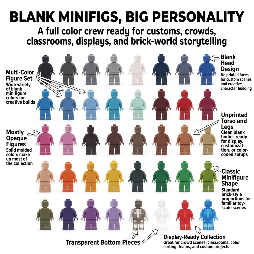 Blank Solid Color Minifigure
