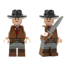 Wild West Frontier Cowboy Minifigure on white background