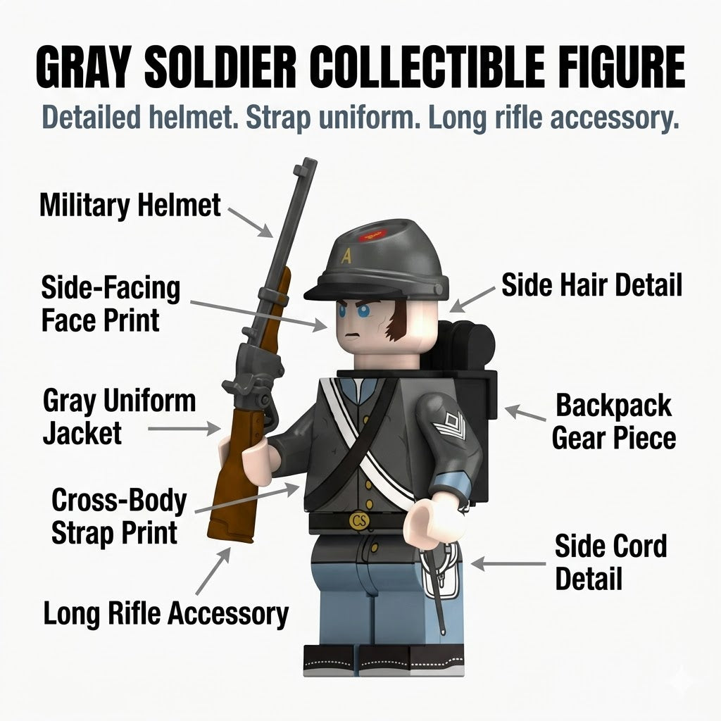 Lone Star Guards — 4th Texas Infantry Civil War Historical Minifigure